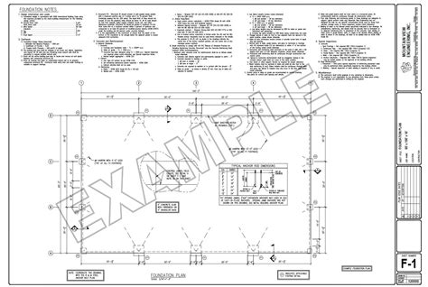 metal building foundation plans